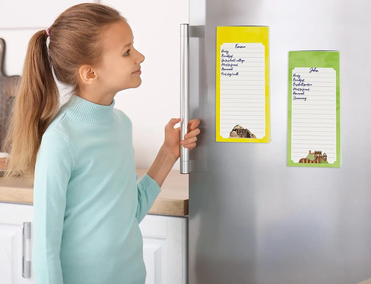 Inkdotpot Magnetic Fridge To-Do List Notepads 3-Pack | 21.9 cm x 9.7 cm (8.75" x 3.8") - view 3