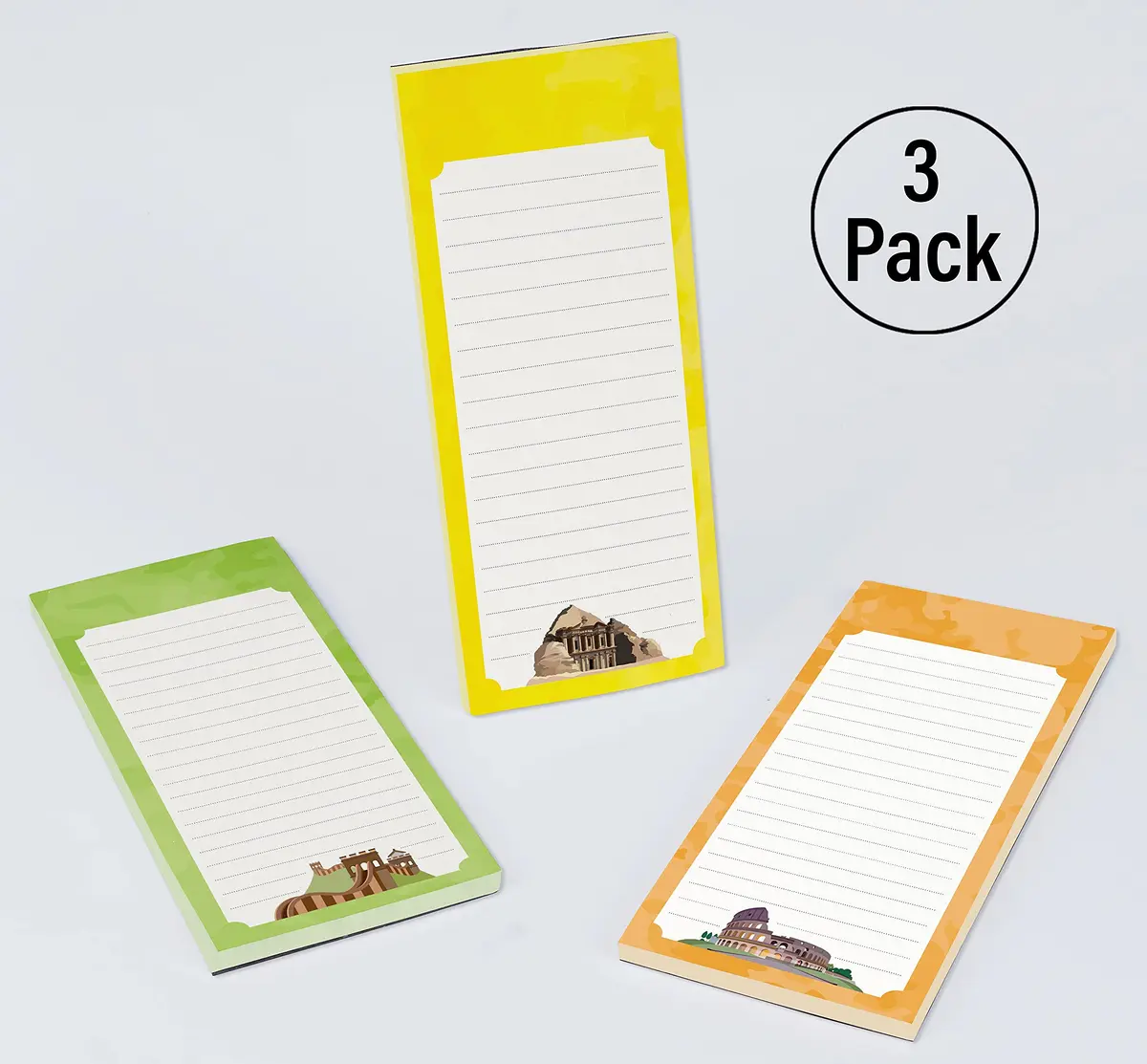 Inkdotpot Magnetic Fridge To-Do List Notepads 3-Pack | 21.9 cm x 9.7 cm (8.75" x 3.8") - view 4