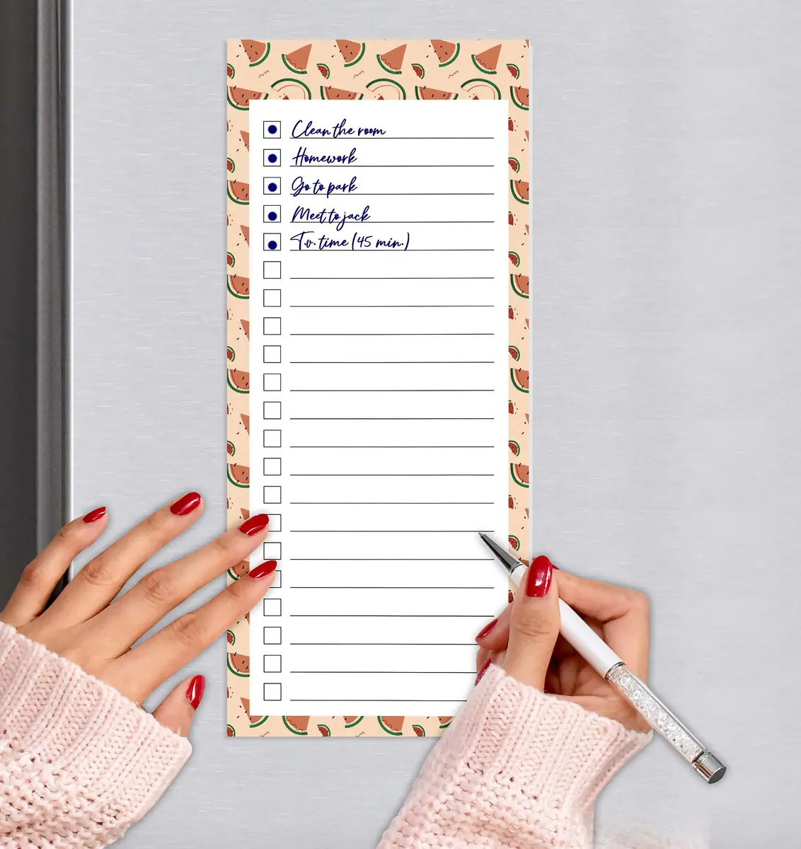 Inkdotpot Magnetic Fridge To-Do List Notepads 3-Pack | 21.9 cm x 9.5 cm (8.75" x 3.8") - view 6
