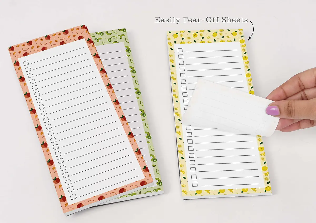 Inkdotpot Magnetic Fridge To-Do List Notepads 3-Pack | 21.9 cm x 9.5 cm (8.75" x 3.8") - view 7