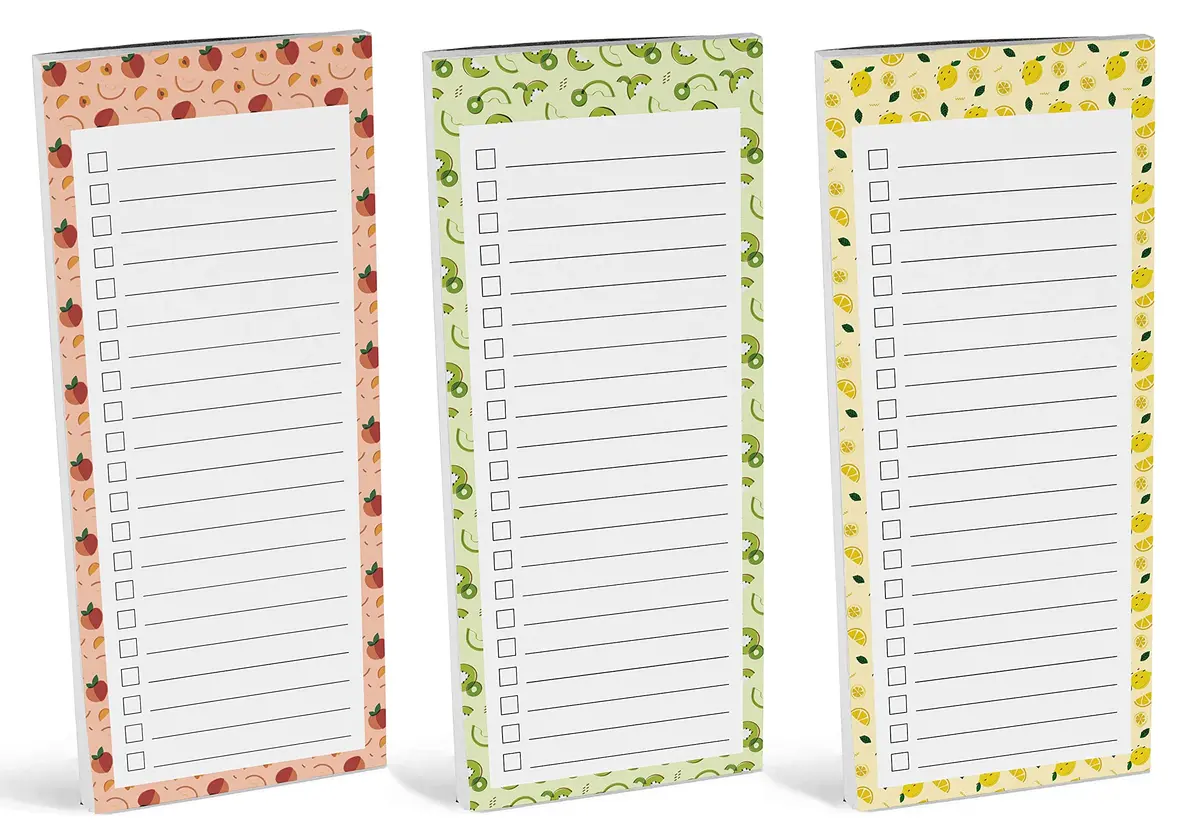 Inkdotpot Magnetic Fridge To-Do List Notepads 3-Pack | 21.9 cm x 9.5 cm (8.75" x 3.8") - view 2