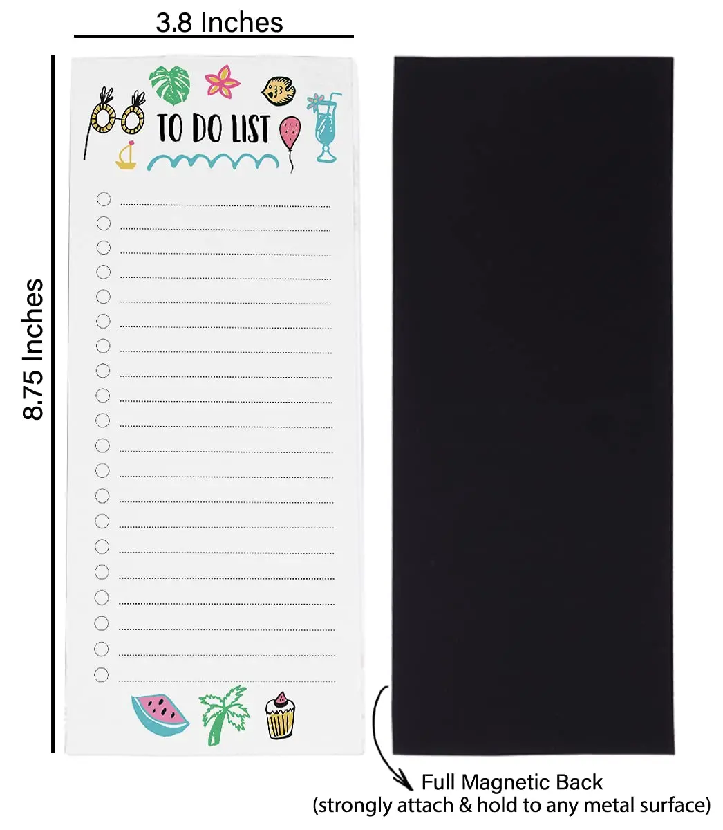 Inkdotpot Pack of 3 Magnetic Fridge To-Do List Notepads | 50 Sheets Each, Multicolor - view 5