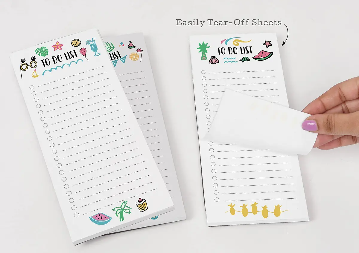 Inkdotpot Pack of 3 Magnetic Fridge To-Do List Notepads | 50 Sheets Each, Multicolor - view 7