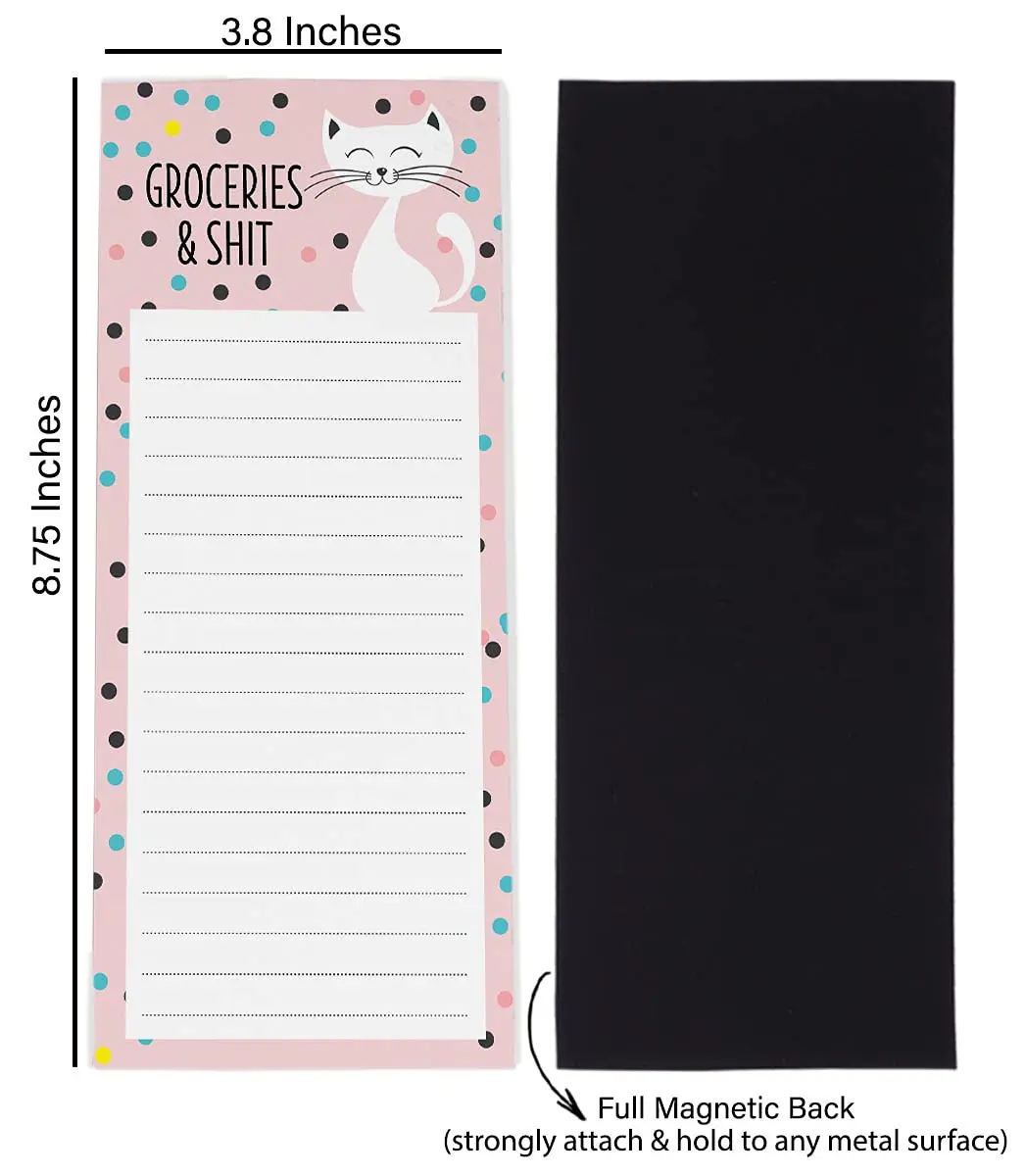 Inkdotpot Magnetic Fridge To-Do List Notepads 3-Pack | 21.9 cm x 9.6 cm (8.75" x 3.8") - view 5