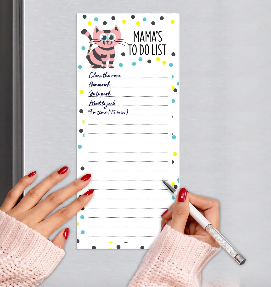 Inkdotpot Magnetic Fridge To-Do List Notepads 3-Pack | 21.9 cm x 9.6 cm (8.75" x 3.8") - view 6