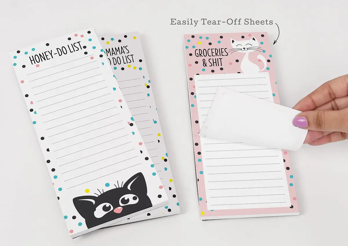 Inkdotpot Magnetic Fridge To-Do List Notepads 3-Pack | 21.9 cm x 9.6 cm (8.75" x 3.8") - view 7