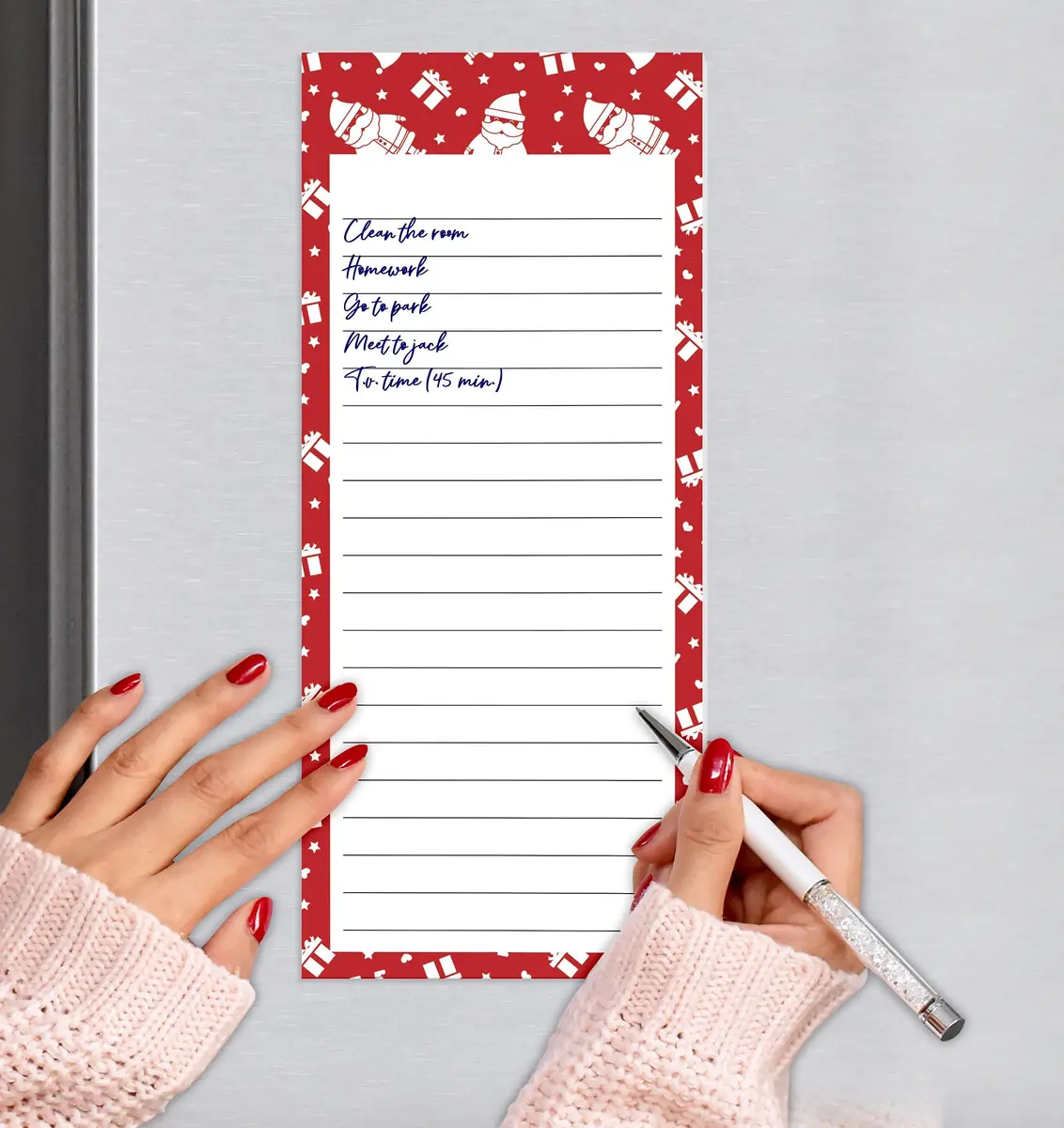 Inkdotpot Magnetic Fridge To-Do List Notepads 3-Pack | 22.2cm x 9.7cm (8.75" x 3.8") - view 6