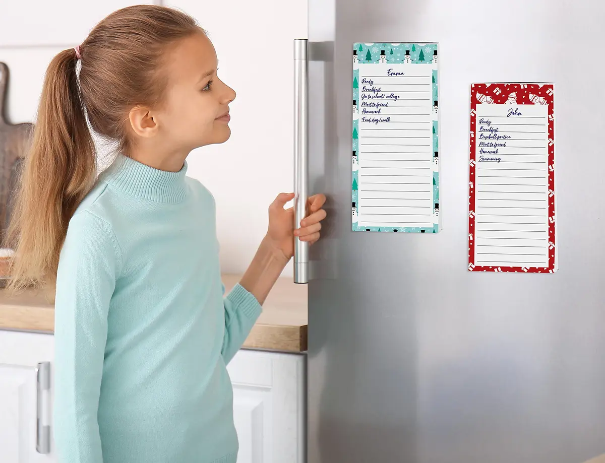 Inkdotpot Magnetic Fridge To-Do List Notepads 3-Pack | 22.2cm x 9.7cm (8.75" x 3.8") - view 3