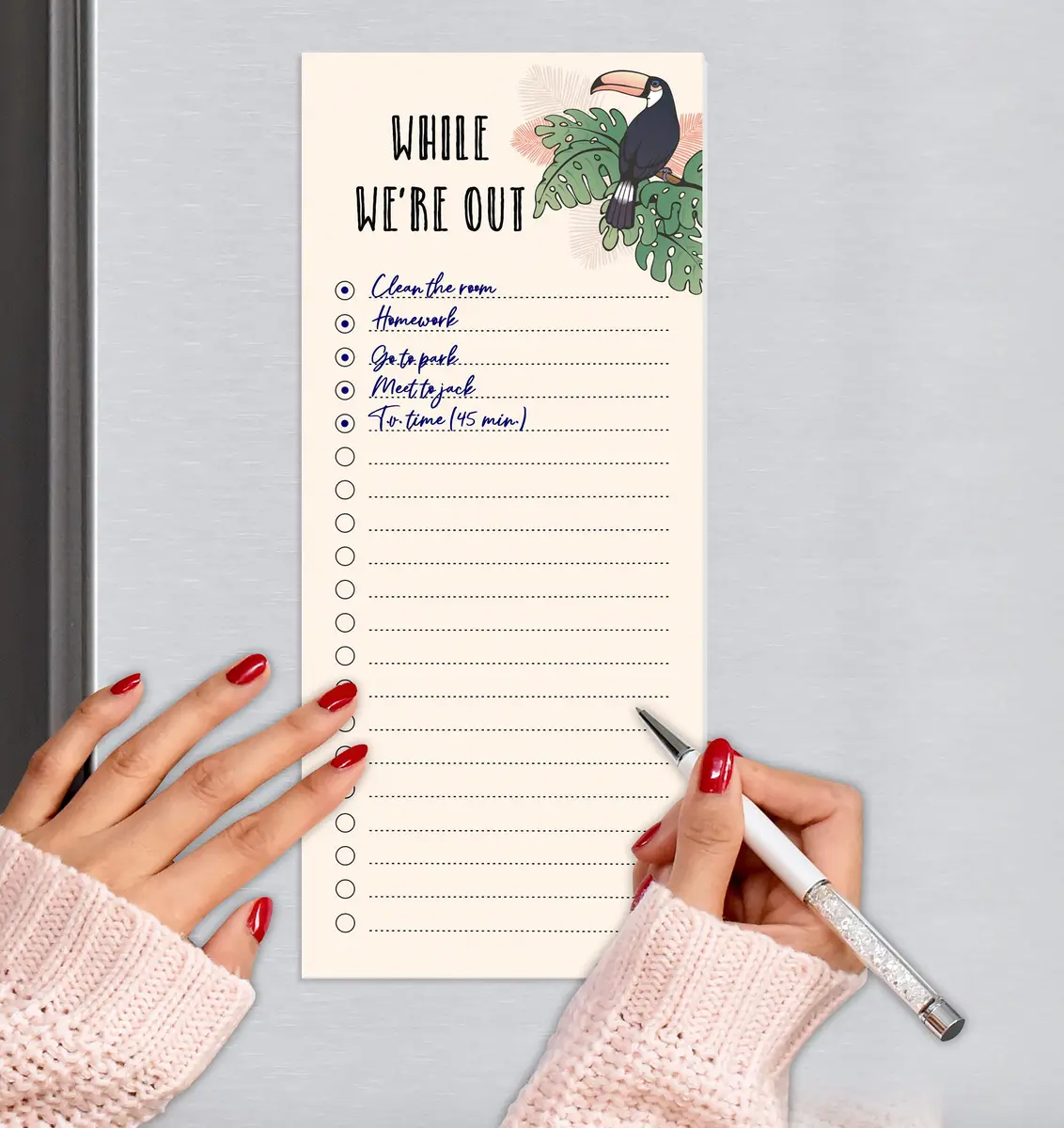 Inkdotpot Magnetic Fridge To-Do List Notepads 3-Pack | 21.9 cm x 9.6 cm (8.75" x 3.8") - 150 Sheets Total - view 6