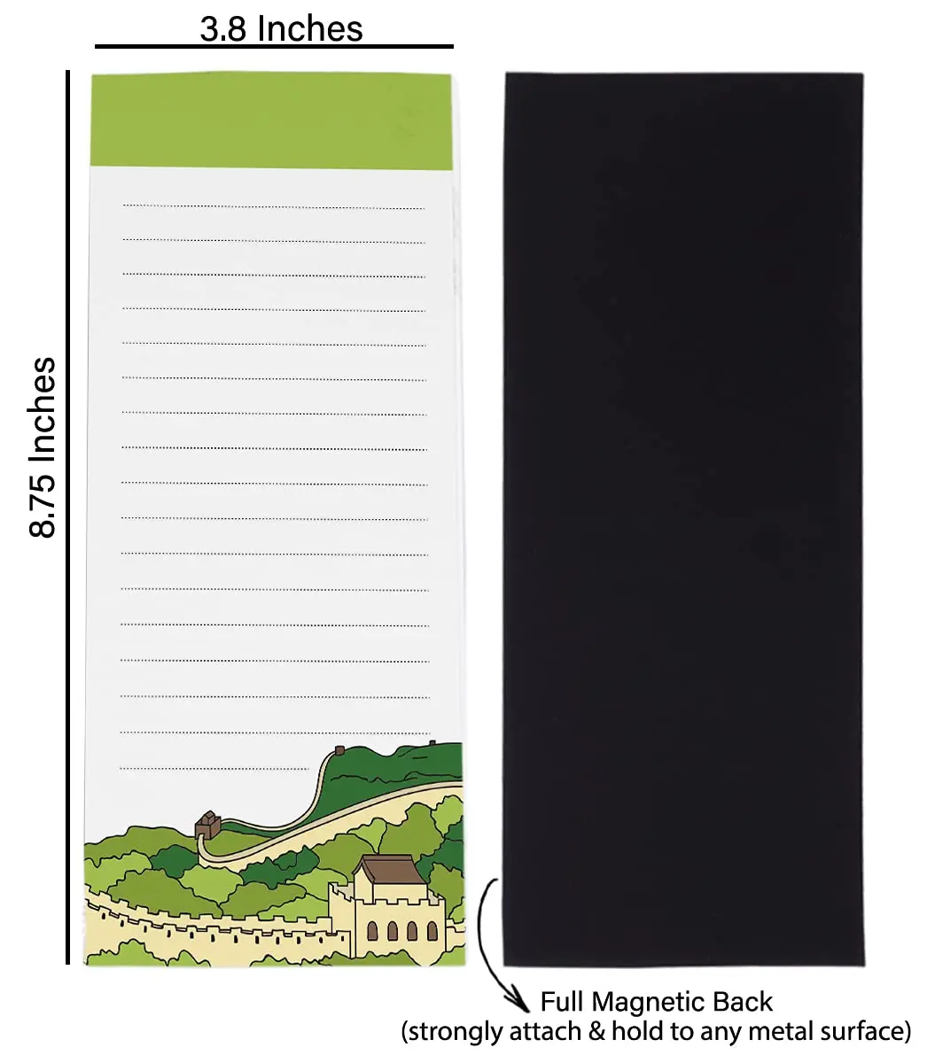 Inkdotpot Magnetic Fridge To-Do List Notepads 3-Pack | 50 Sheets Each, 20.25" x 3.8" Total - view 5