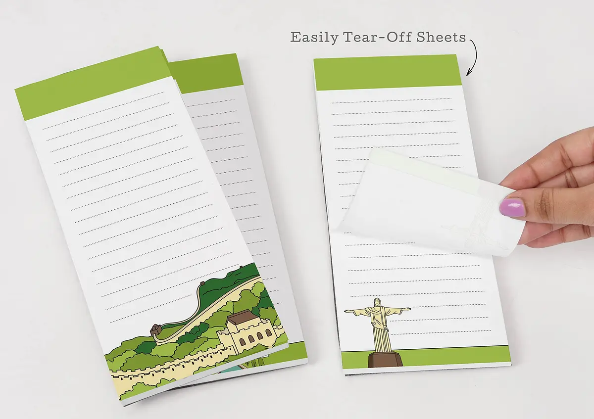 Inkdotpot Magnetic Fridge To-Do List Notepads 3-Pack | 50 Sheets Each, 20.25" x 3.8" Total - view 7