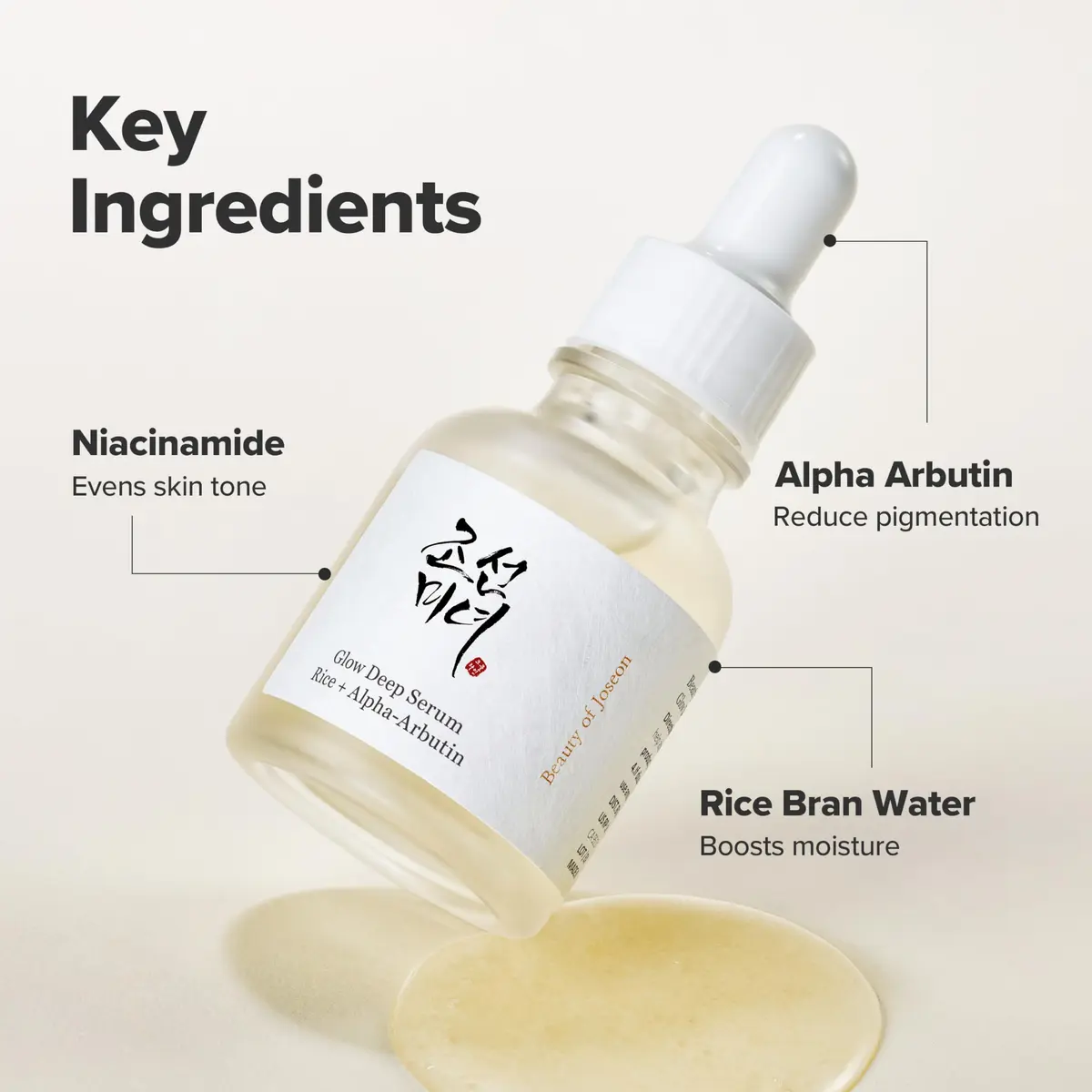 Beauty of Joseon Glow Deep Serum Rice Alpha-Arbutin Niacinamide 1 Fl Oz | Brightening, Hydrating & Even Skin Tone - view 5