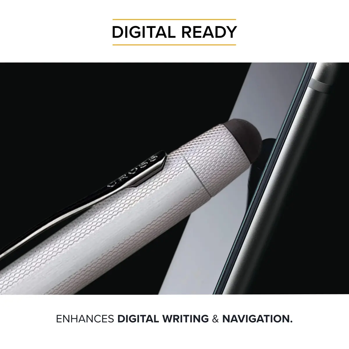 Cross Tech3+ Brushed Chrome Stylus Top Accessory, 8mm | Replacement Tip for Seamless Touchscreen Use - view 5
