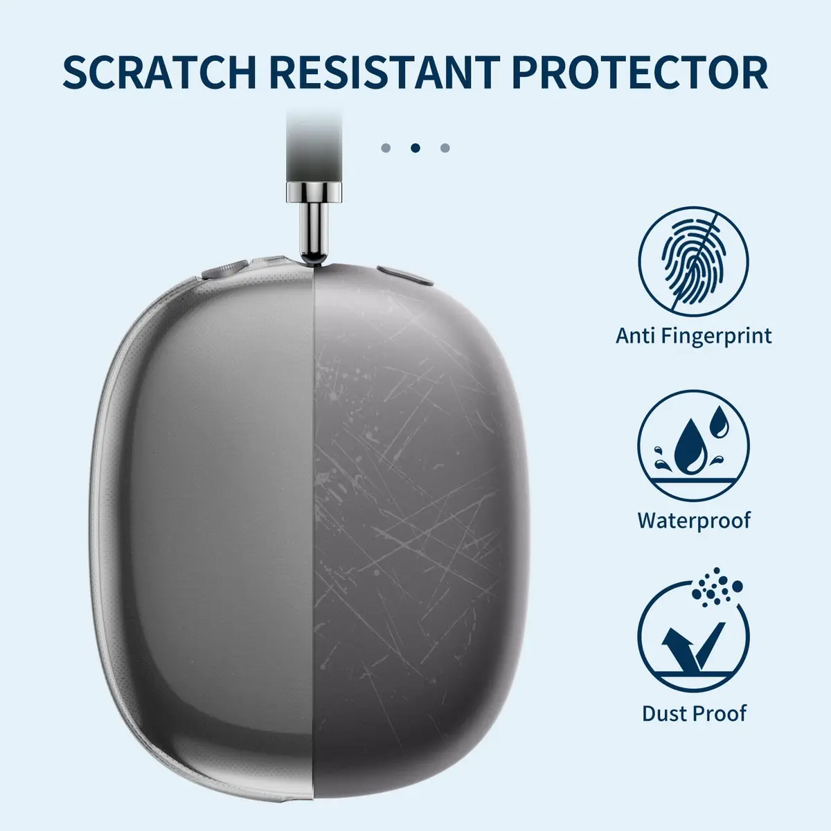 FINTIE Clear Case for AirPods Max 2 (2026) & AirPods Max 1 (2024/2020) | Transparent Protective Cover - view 2