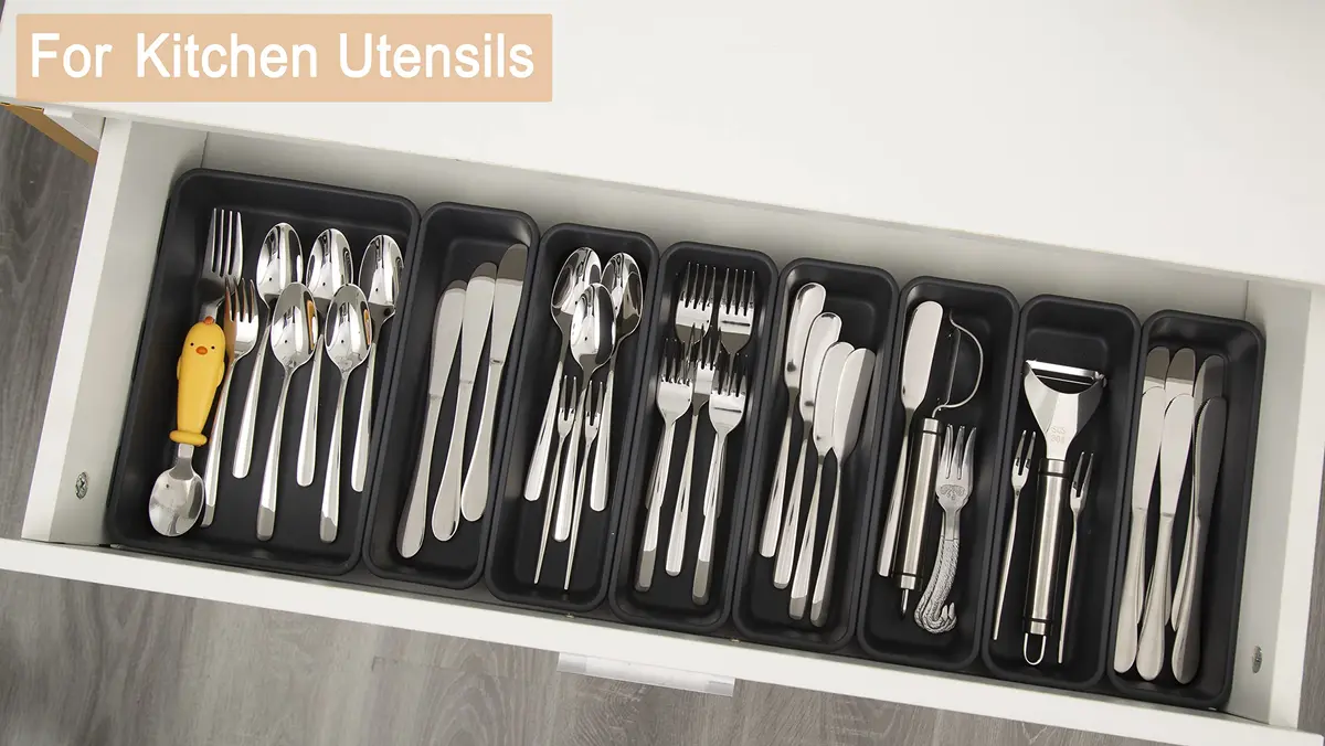 Kutesna 15PCS Interlocking Drawer Organizer Set | Plastic Desk Organizers for Office & Home - view 5