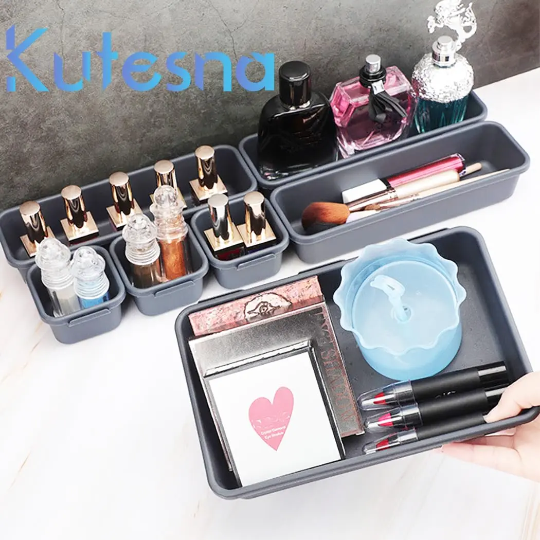 Kutesna 15PCS Interlocking Drawer Organizer Set | Plastic Desk Organizers for Office & Home - view 8