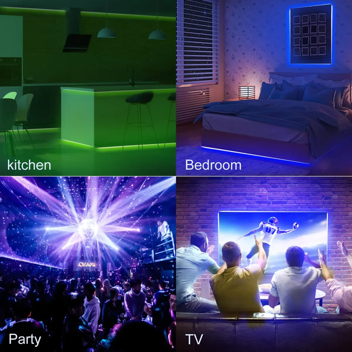 SUPERNIGHT 16.4ft Blue Waterproof LED Strip Light | 600 LEDs, 12V, IP65 - view 6