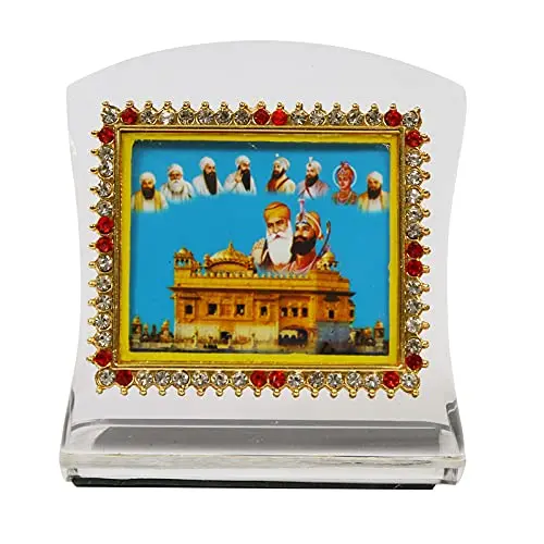 BISMAADH Das Guru & Golden Temple Religious Idol Acrylic Showpiece Figurine 2.76 inches (7cm) | Handmade for Car Dashboard, Home & Office - view 4