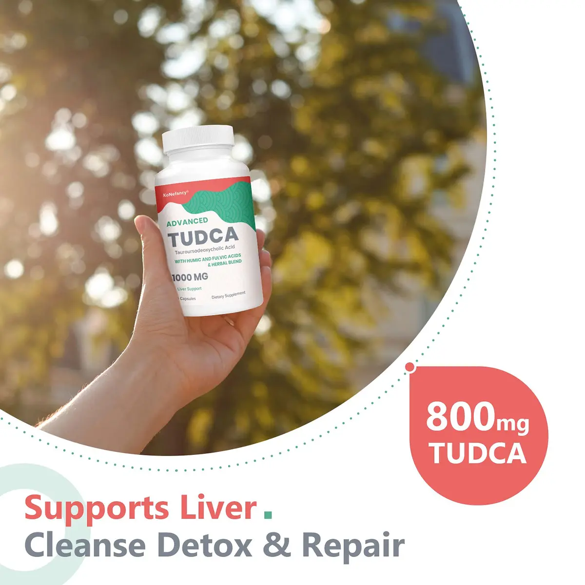 KoNefancy TUDCA Bile Salts with Milk Thistle Liver Supplements,60 Capsules | Liver Detox & Support - view 4