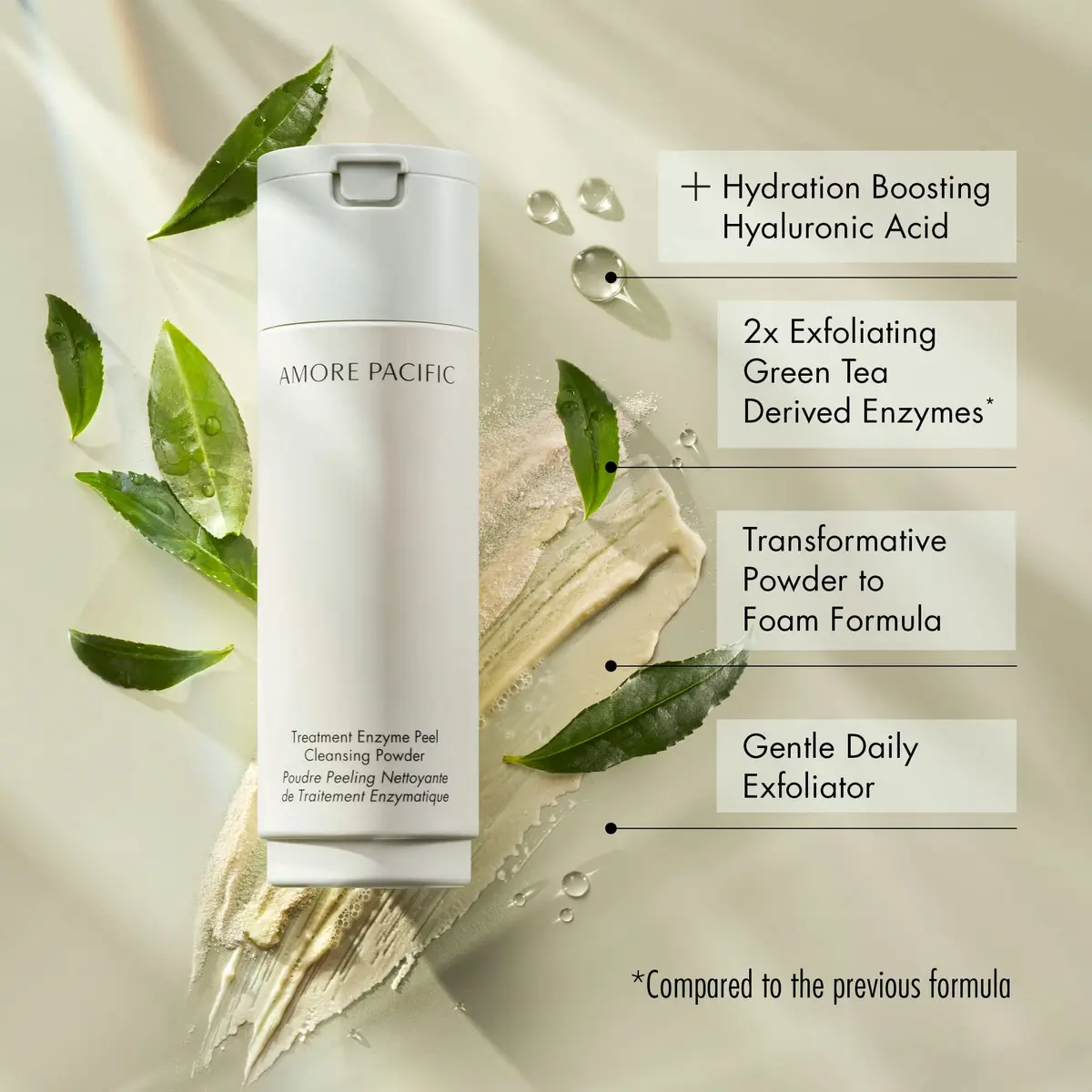 AMOREPACIFIC Treatment Enzyme Peel Cleansing Powder | Gentle Daily Exfoliator with Hyaluronic Acid & Green Tea, 1.9 oz - view 4