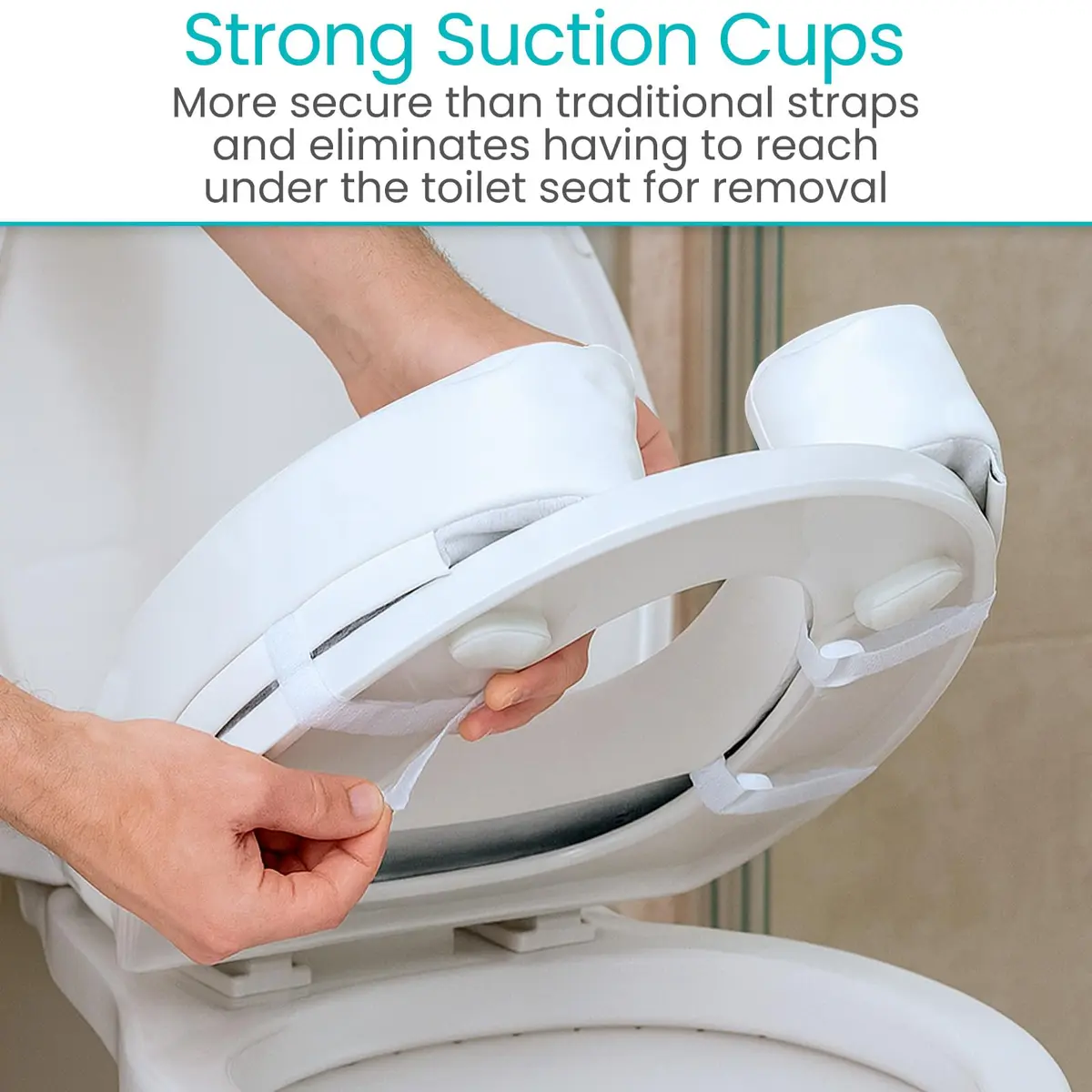 Vive Toilet Seat Cushion with 4" Foam Core - Fits Standard & Elongated Seats | Padded Comfort Riser - view 9