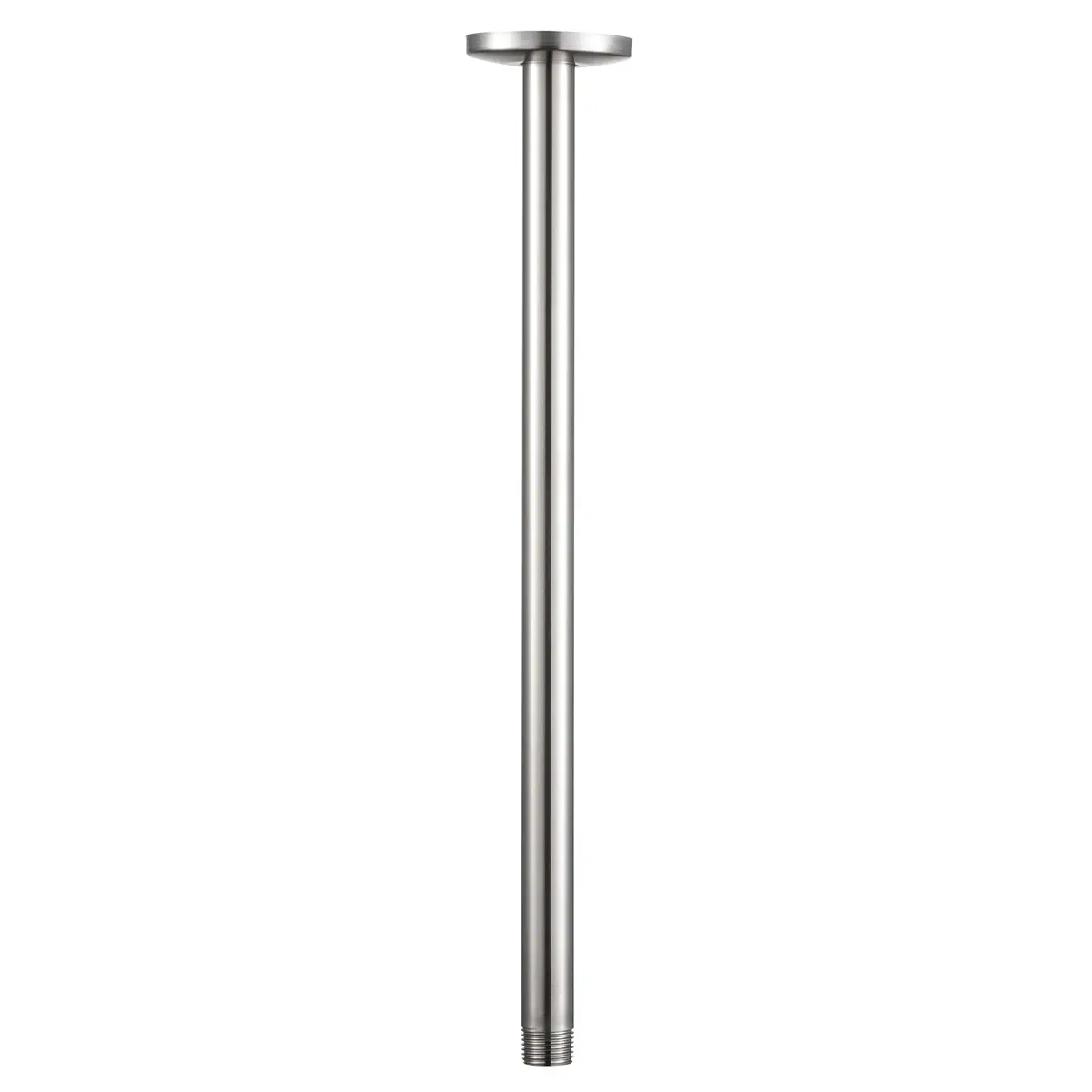 OFFO 16 inch (40.46cm) Brushed Nickel Ceiling Mount Shower Arm with Flange | Straight Rain Shower Extension - main product image