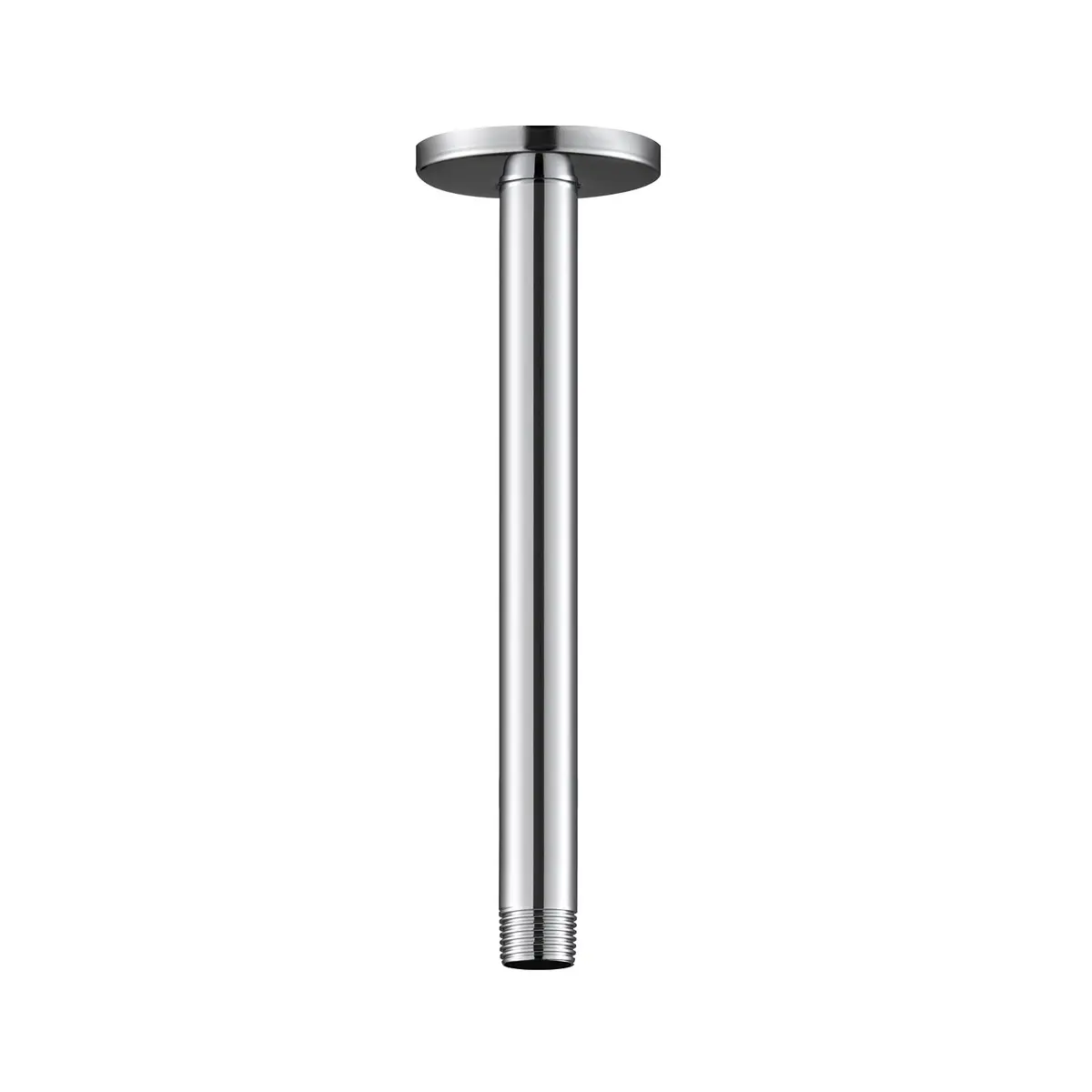 OFFO 10 inch (25.4cm) Ceiling Mount Shower Arm with Flange | Stainless Steel Chrome Finish - main product image