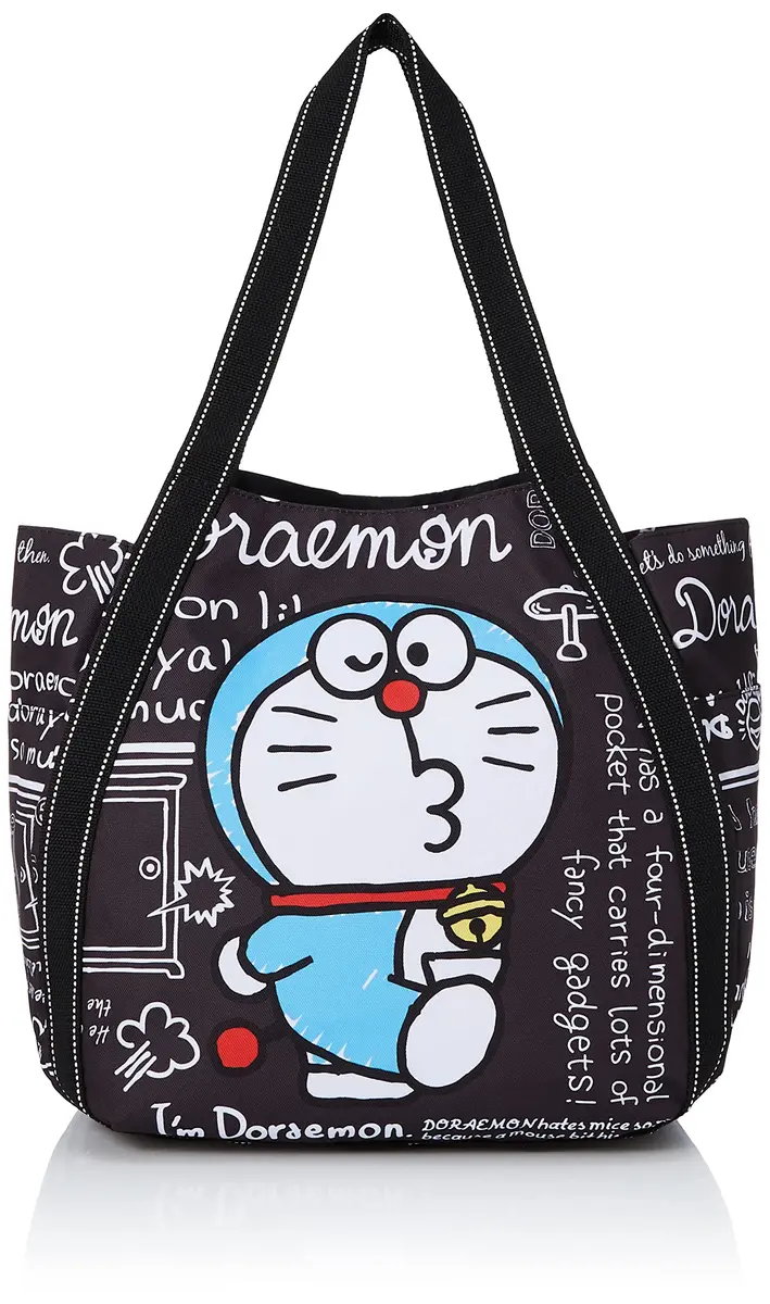 I'm DORAEMON Tote Bag Large Capacity | Cartoon Design with Multiple Pockets (One Size) - main product image