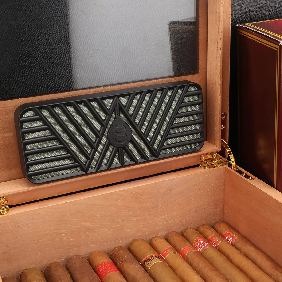 Scotte Cigar Humidifier Rectangle Humidor Keep Cigars & Tobacco Fresh | Compact & Easy to Use - view 7