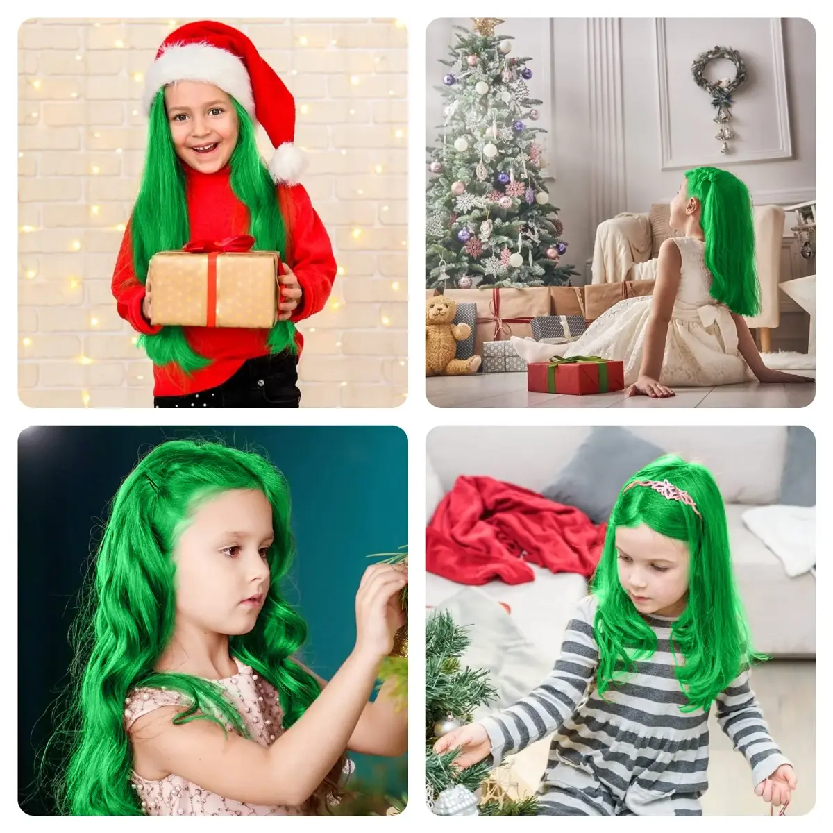 MSDADA Green Hair Chalk Comb Set (6 Pcs) | Temporary Washable Hair Color for Kids - view 5