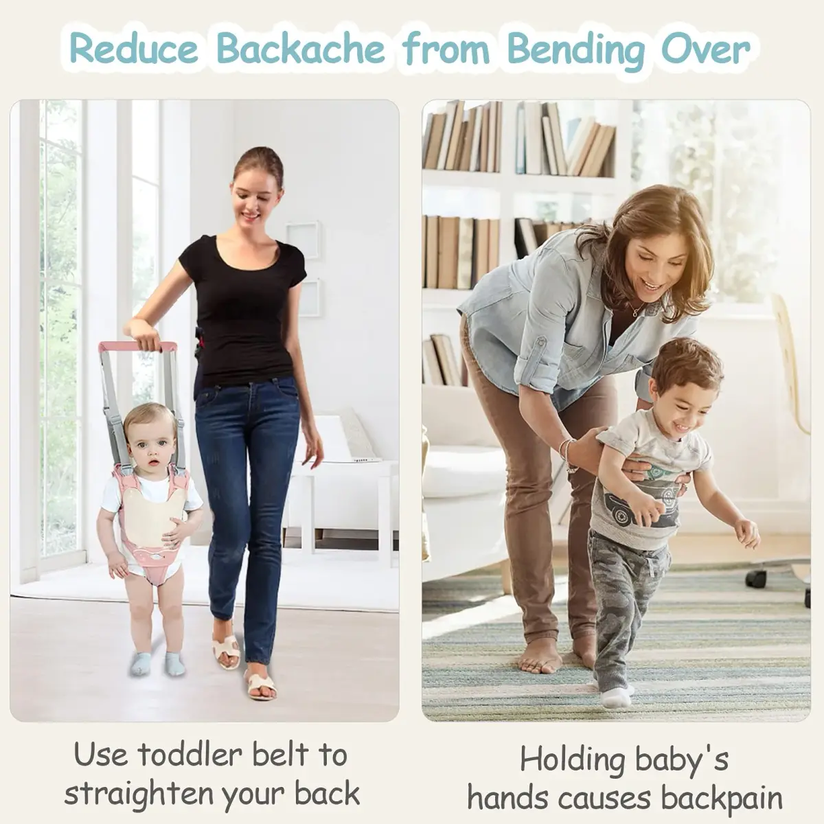 Ocanoiy Pink Baby Walking Harness Handheld Assistant Belt | Helps Toddlers Stand, Walk & Balance Safely - view 5