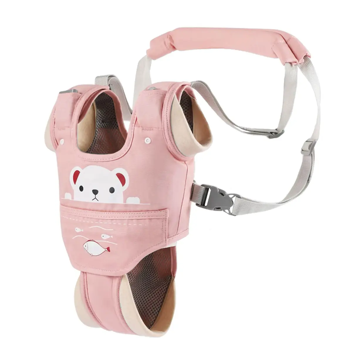 Ocanoiy Pink Baby Walking Harness Handheld Assistant Belt | Helps Toddlers Stand, Walk & Balance Safely - view 2