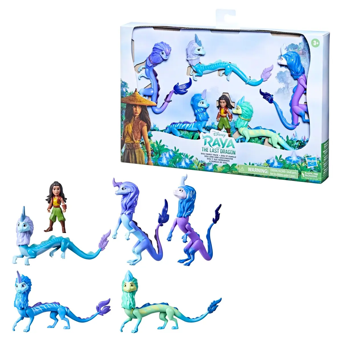 Disney Princess Raya and The Last Dragon Sisu Family Pack | 5 Dragon Toys & Raya Doll for Kids 3+ - view 4
