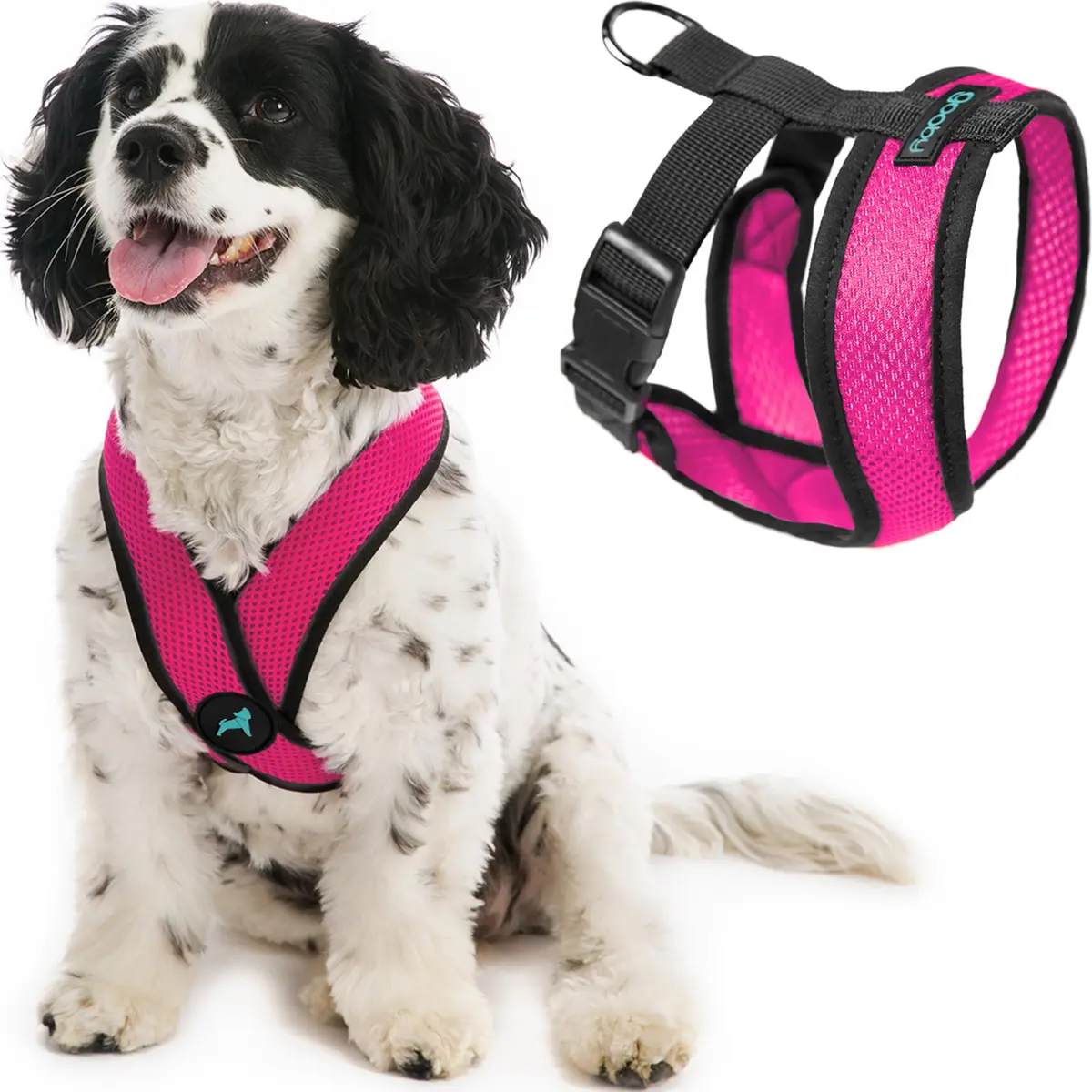 Gooby Comfort X Head-in Dog Harness, Choke-Free, Flamingo Pink, Large (17-22.5" Chest) - main product image