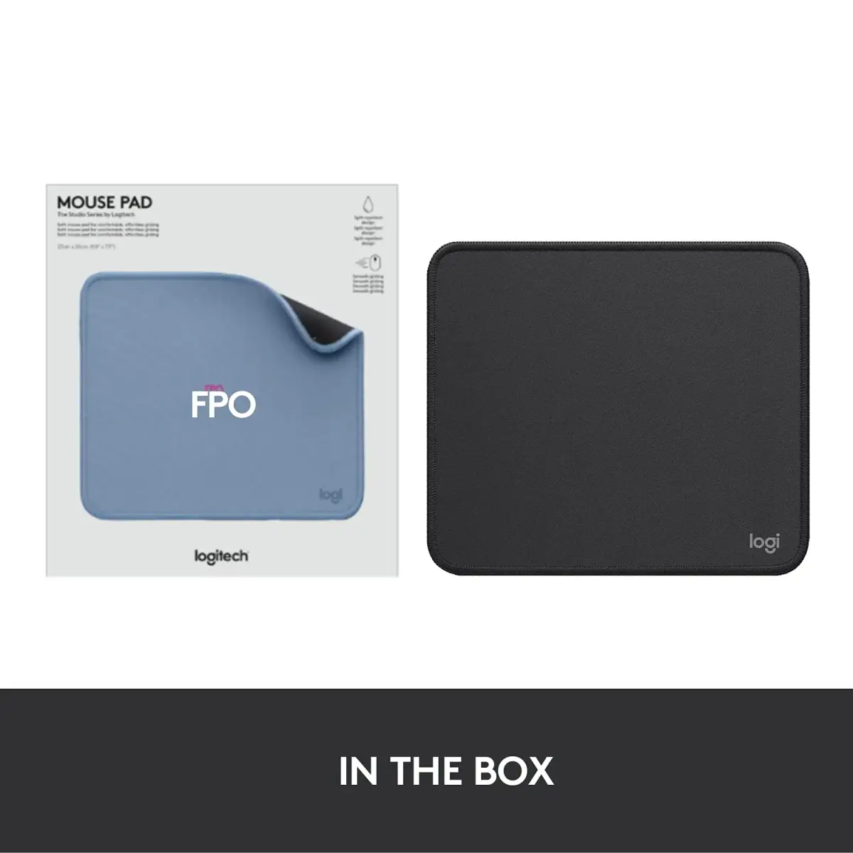 Logitech Studio Series Computer Mouse Pad - Graphite 20 x 23 cm (7.9 x 9.1 in) | Smooth Glide & Spill-Resistant - view 8