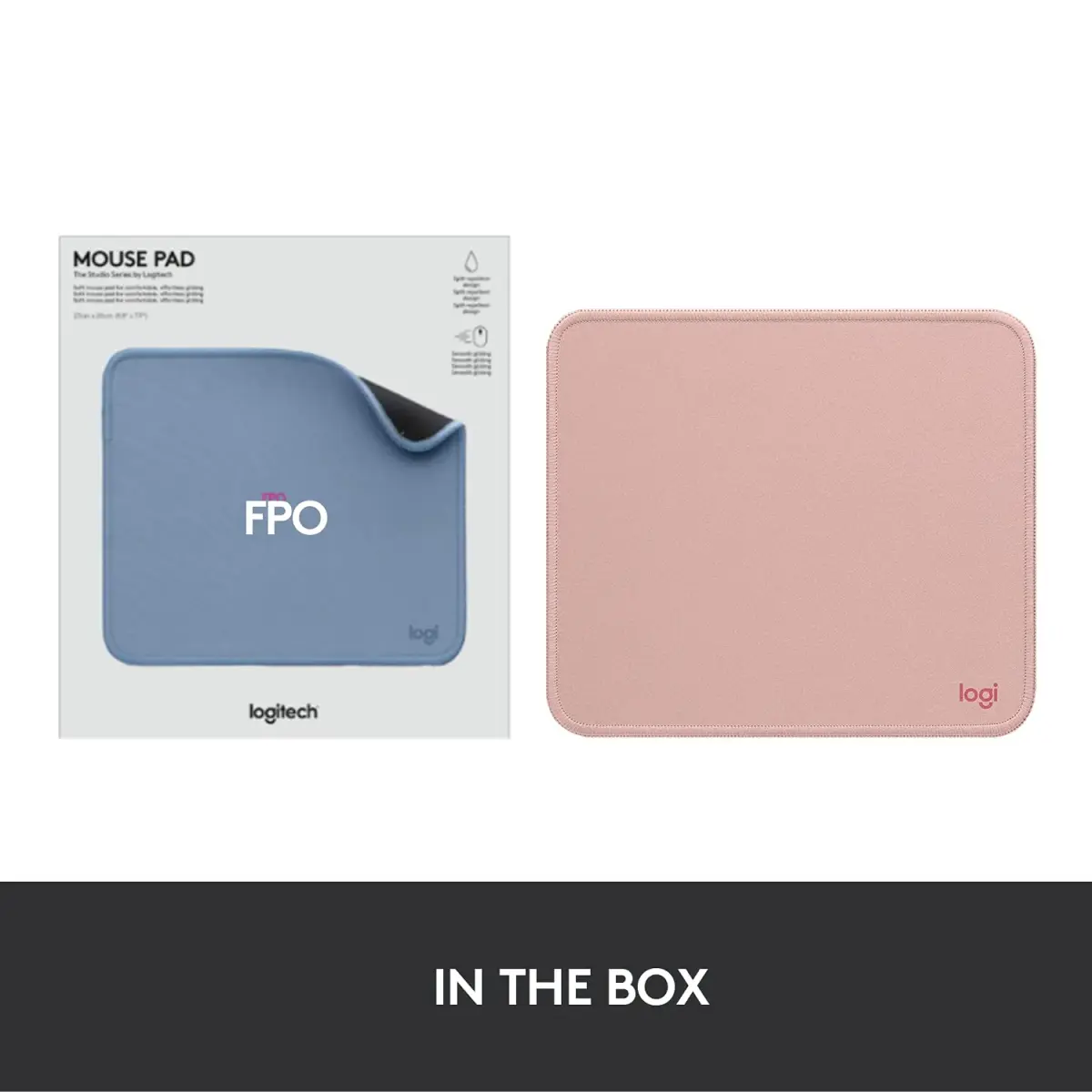 Logitech Studio Series Mouse Pad - Darker Rose, 20cm x 23cm (7.9 x 9.1 in) - view 9