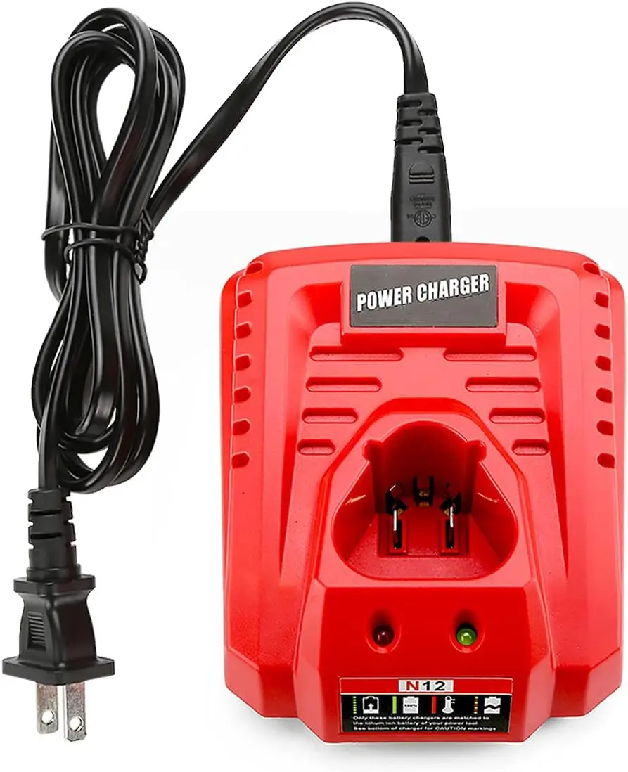 Ahomtikk 12V Single Port Rapid Battery Charger | Fast Charging for Milwaukee 12V Lithium-Ion Batteries (100-240V Input) - view 6
