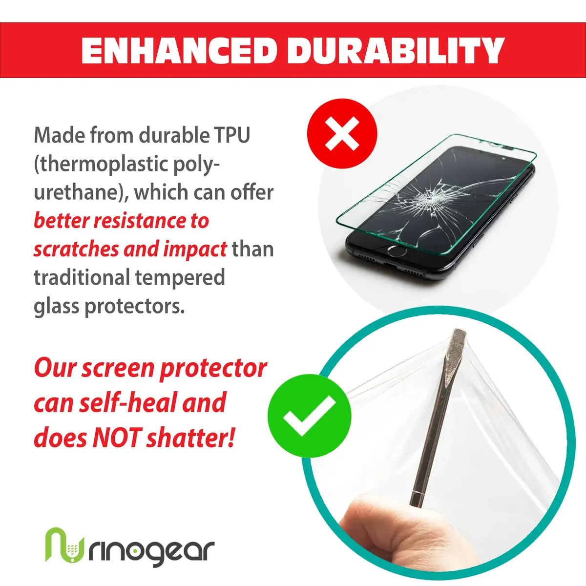 RinoGear Screen Protector for Fitbit Charge 6 & 5 | Flexible Clear Film, Case Friendly, 8 Pack - view 4