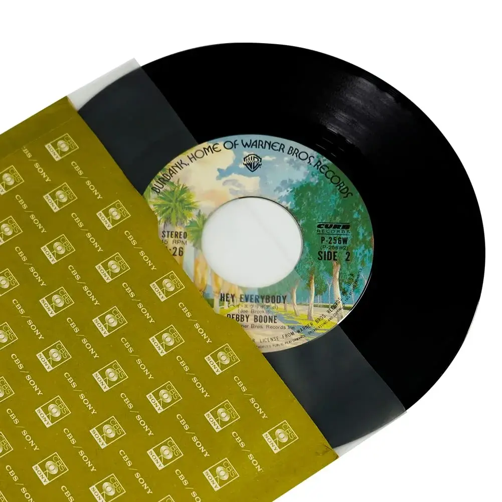 sdroceRyaM 7 Inches Vinyl Record Inner Sleeves 50PCS Anti-Static Plastic Round Bottom | EP Protective Sleeves for 45 RPM Vinyl Record - view 3