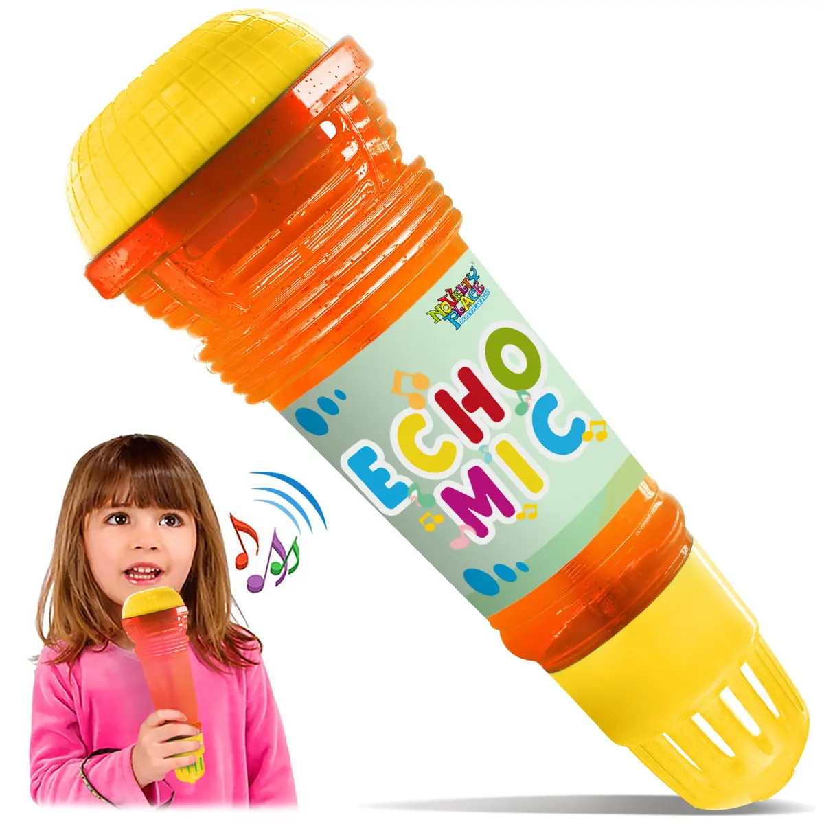 Novelty Place Echo Mic for Kids and Toddlers | Battery-Free Retro Toy for Singing & Speech - main product image