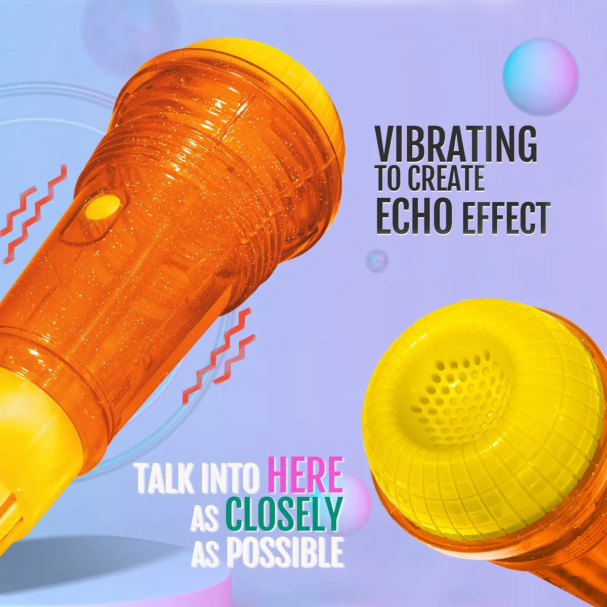 Novelty Place Echo Mic for Kids and Toddlers | Battery-Free Retro Toy for Singing & Speech - view 4