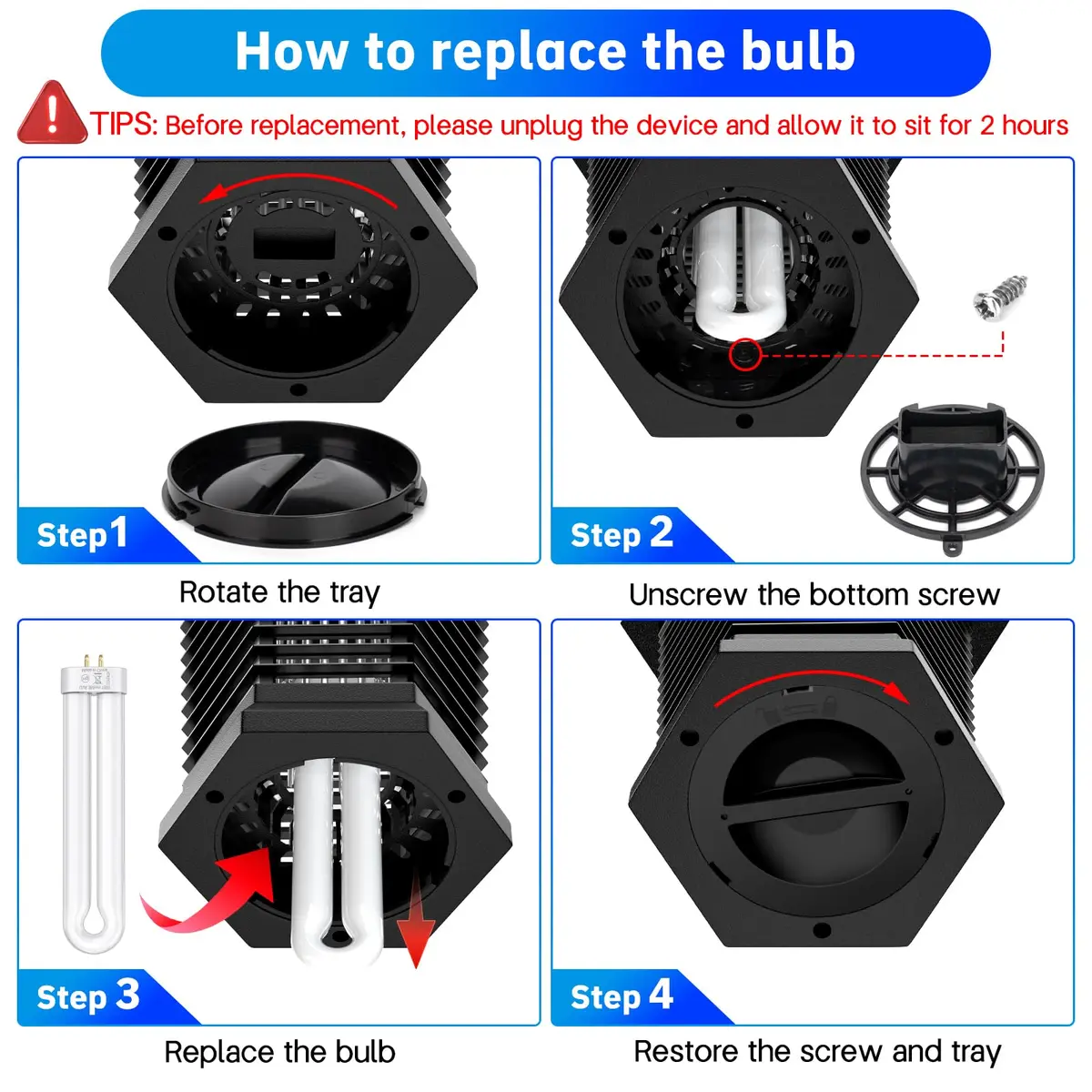 Klahaite Replacement Light Bulb Bug Zapper 15W | Easy to Install & Effective (70-120 chars) - view 7