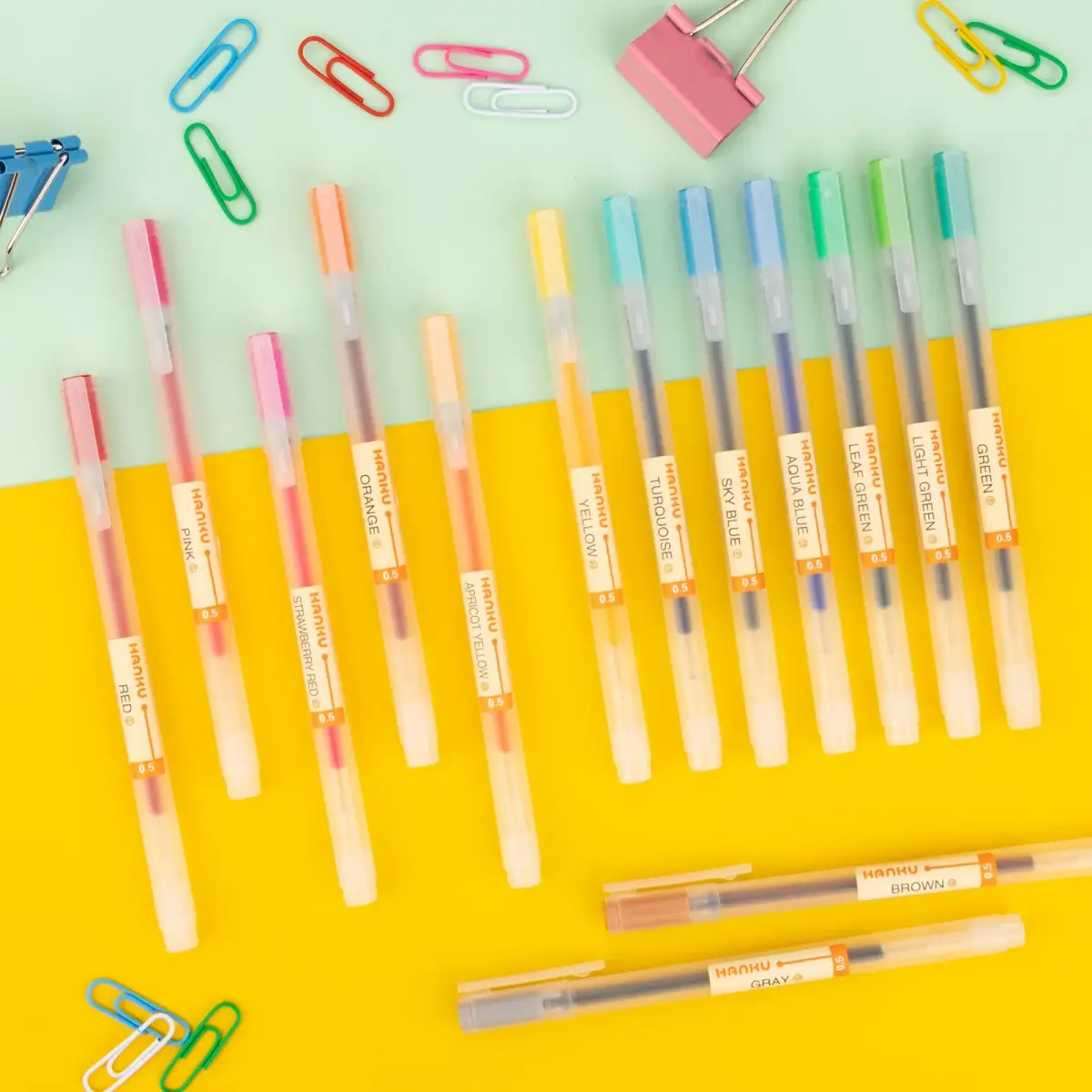 XSG Premium Gel Ink Pens, 24 Assorted Colors, 0.5mm Fine Point | Smooth Writing for Office & School - view 7