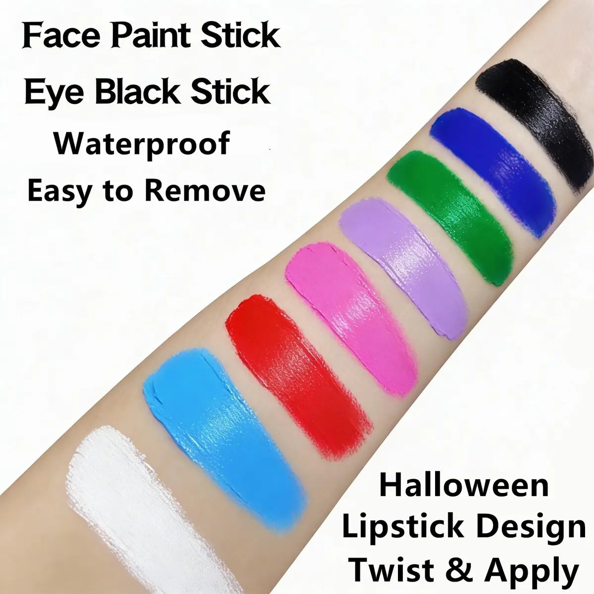 Go Ho Makeup Clown Black Cream-Blendable Stick | Face & Body Paint for SFX, Cosplay, Halloween - view 9