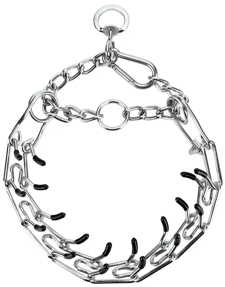 DEYACE Stainless Steel Prong Collar for Dogs with Quick Release Buckle, XL Neck Girth 36.8cm (14.5"-21.5") | Effective Dog Training Tool - main product image