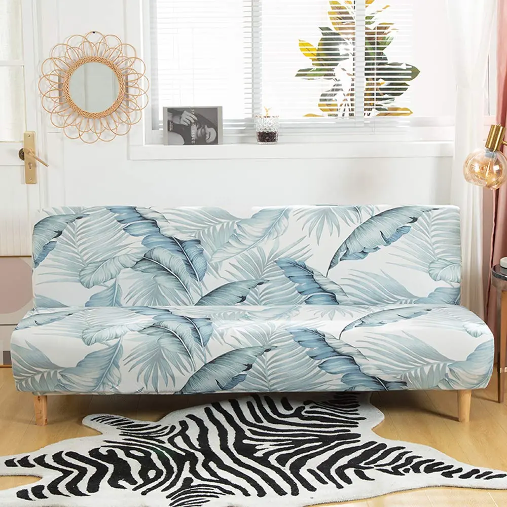 MIFXIN Armless Sofa Cover Light Green Futon Slipcover 180-210 cm (71-82 inch) | Protects Furniture from Spills and Pets - view 2