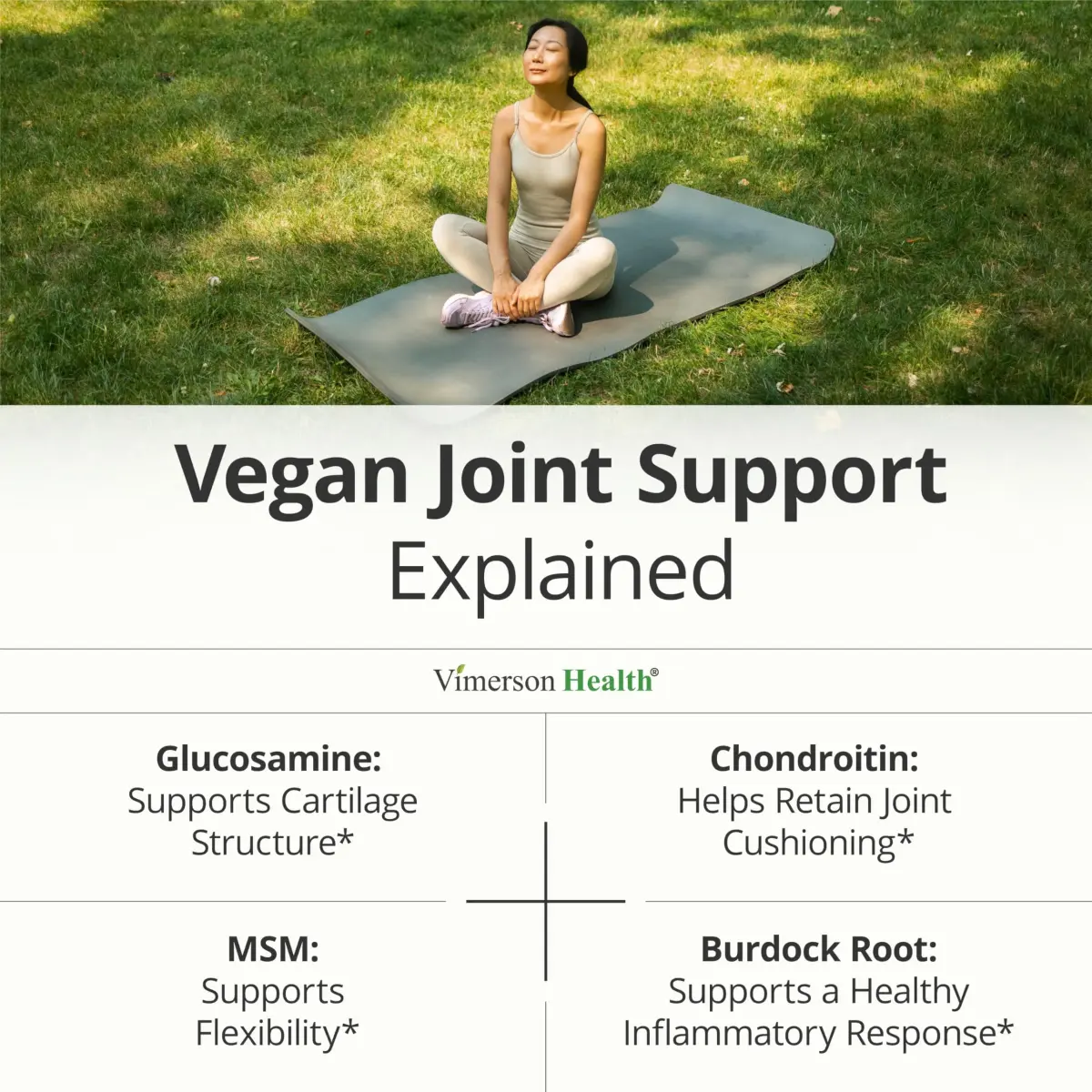 Vimerson Health Vegan Glucosamine Chondroitin MSM Joint Supplement 90 Capsules | Supports Cartilage & Mobility - view 4
