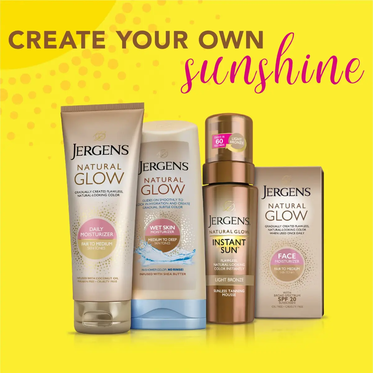 Jergens Natural Glow Instant Tanning Moisturizer Deep Bronze 177ml (6 fl oz) | Streak-Free Sunless Tan - view 6