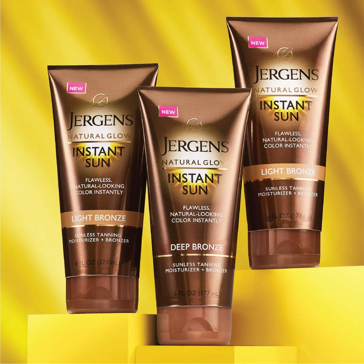 Jergens Natural Glow Instant Tanning Moisturizer Deep Bronze 177ml (6 fl oz) | Streak-Free Sunless Tan - view 9