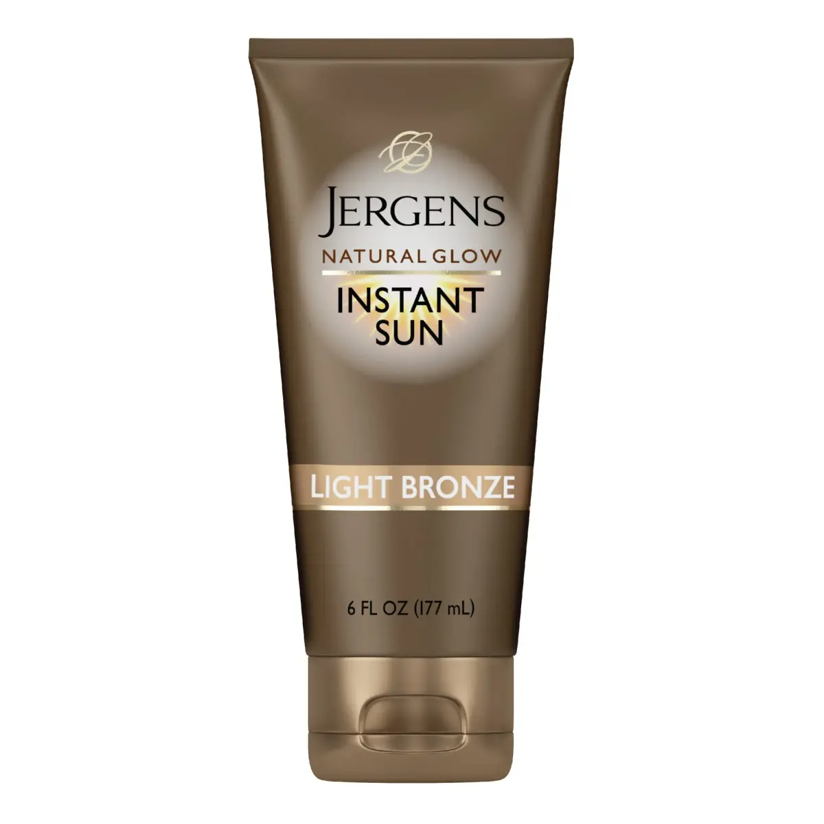 Jergens Natural Glow Instant Tanning Moisturizer Light Bronze 177ml (6 fl oz) | Streak-Free Sunless Tan - main product image